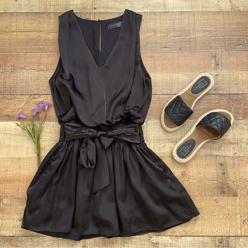 DRESS Mini Etiquette Clothiers Black WrapTies in Front